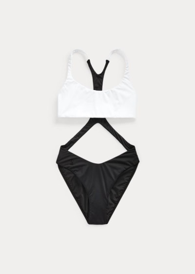 Monokini Polo Ralph Lauren Mujer Negros - Racerback - LROEH4832